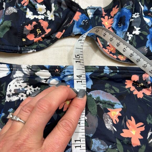 Adore Me Brand Kallie Unlined Floral Bikini 36 B and Medium Bottoms - Picture 7 of 12